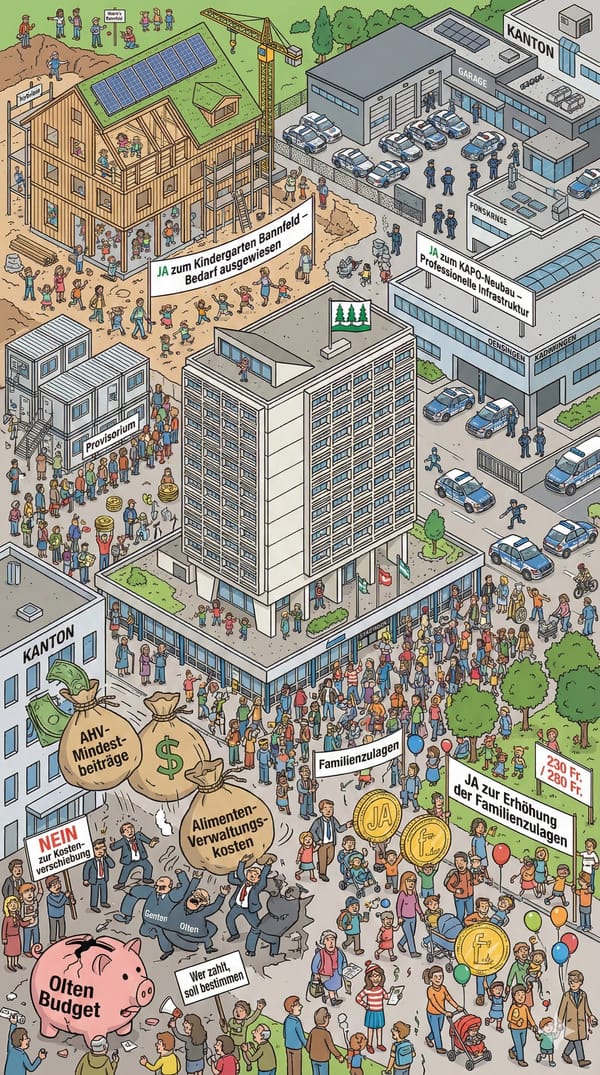 Abstimmungen vom 8. März 2026 – Polizei, Kostenverschiebung, Familienzulagen und Kindergarten